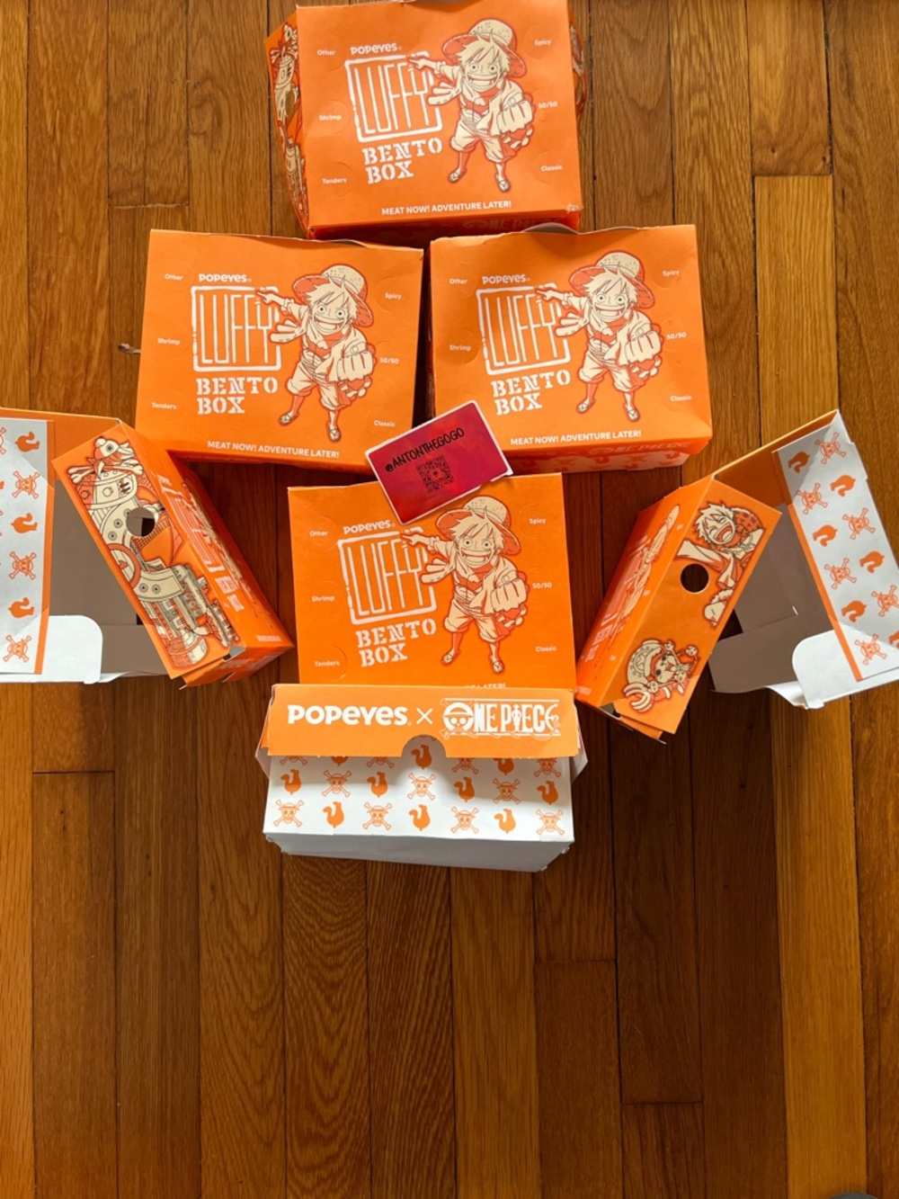 SUPER RARE Popeyes One Piece Luffy Anime Box Packaging Only 1